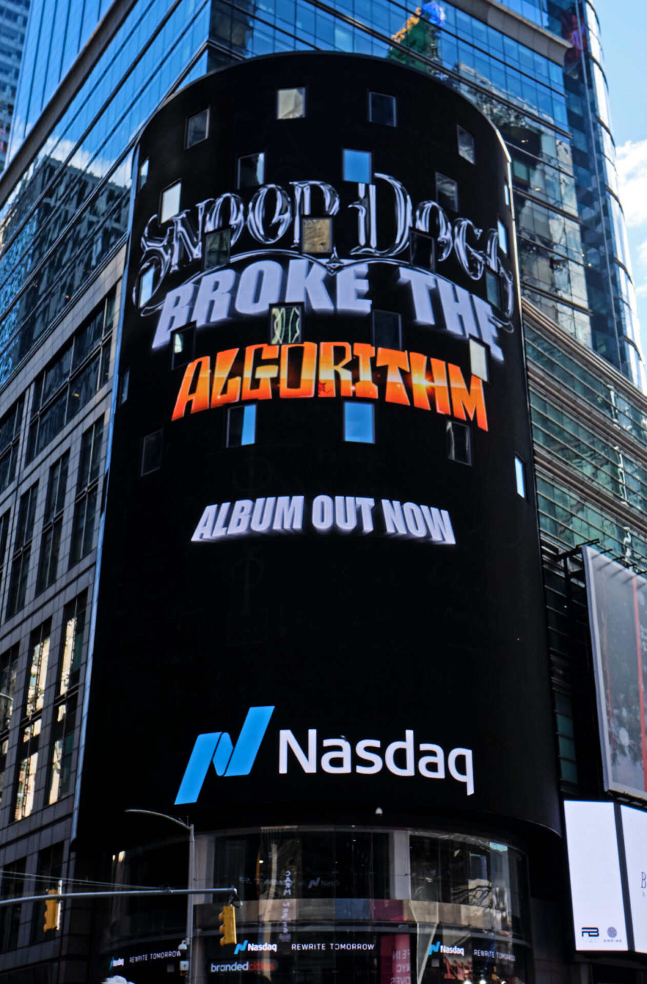 Blindspot ad on Nasdaq billboard in Times Square