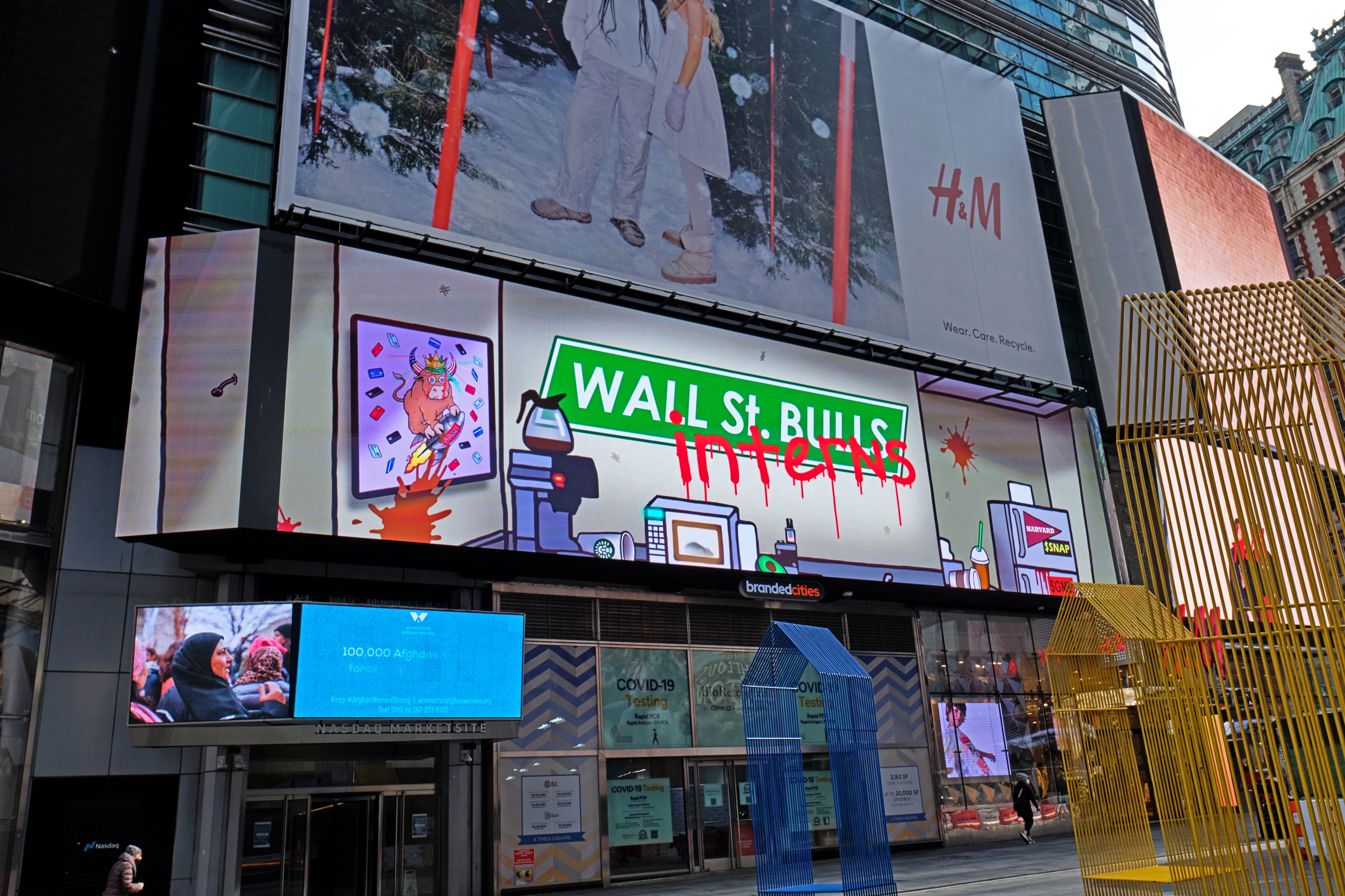 Broadway Plaza billboard with Blindspot NY