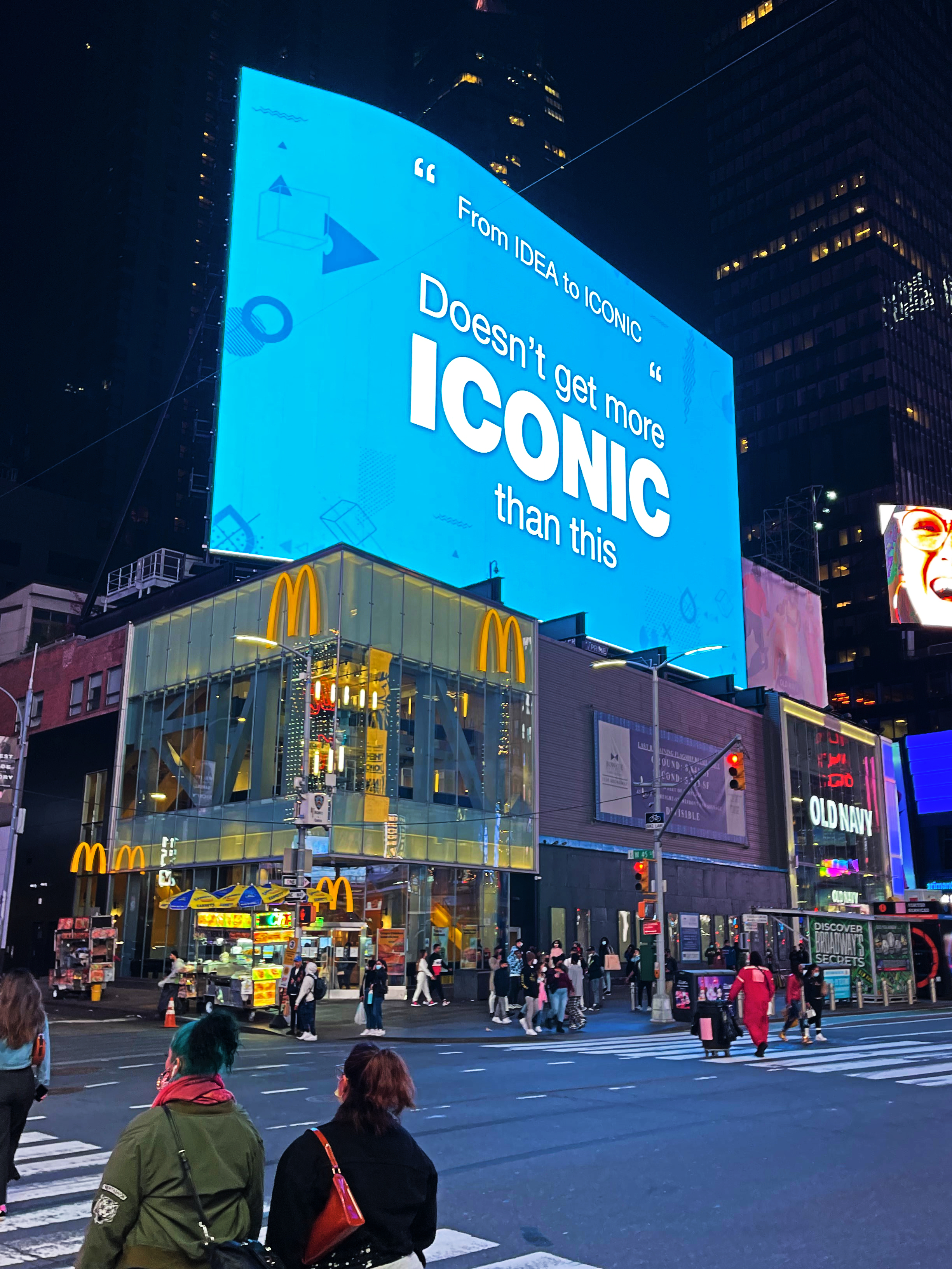 Iconic on The Beast digital billboard through Blindspot