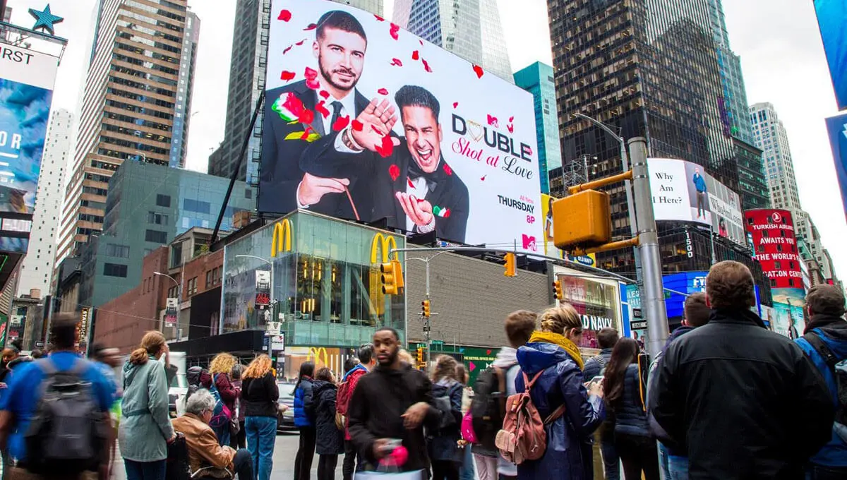 The Beast billboard in Times Square